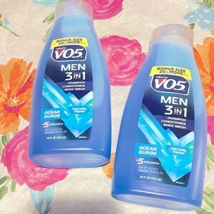 🛍️ VO5 Men's 3-in-1 Ocean Surge Shampoo, Conditioner & Body wash Gel (2 pack)